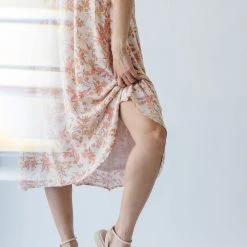 Piper & Scoot The Kepler Floral Midi Dress In Cream