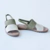 Piper & Scoot SOREL: Ella II Slingback Sandal In Olive Shade + Chalk