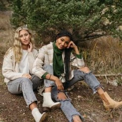 Piper & Scoot The Cornwall Turtleneck Sweater In Green Tops