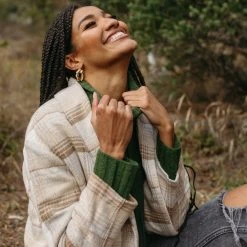 Piper & Scoot The Cornwall Turtleneck Sweater In Green Tops