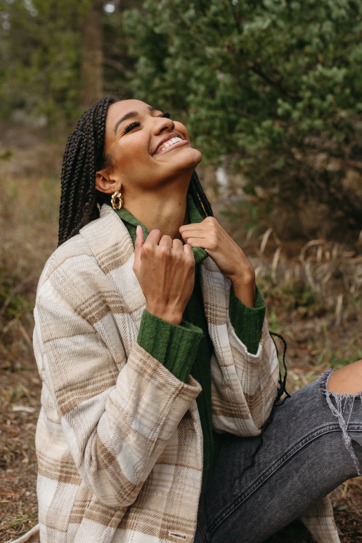 Piper & Scoot The Cornwall Turtleneck Sweater In Green Tops