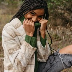 Piper & Scoot The Cornwall Turtleneck Sweater In Green Tops