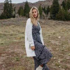 Piper & Scoot The Madsen Floral Ruffle Detail Dress In Black