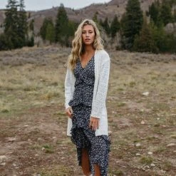 Piper & Scoot The Madsen Floral Ruffle Detail Dress In Black