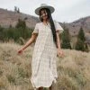 Dresses Piper & Scoot: The Beecher Plaid Dress In Cream