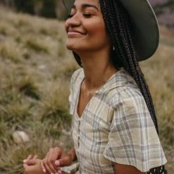 Dresses Piper & Scoot: The Beecher Plaid Dress In Cream