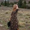 Dresses Piper & Scoot: The Maine Floral Maxi Dress In Black