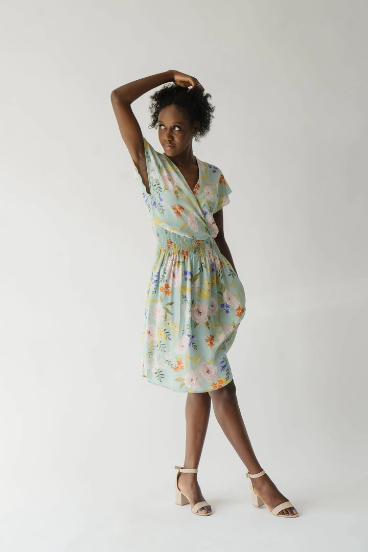 Piper & Scoot The Markell Smocked Dress In Mint