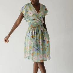 Piper & Scoot The Markell Smocked Dress In Mint