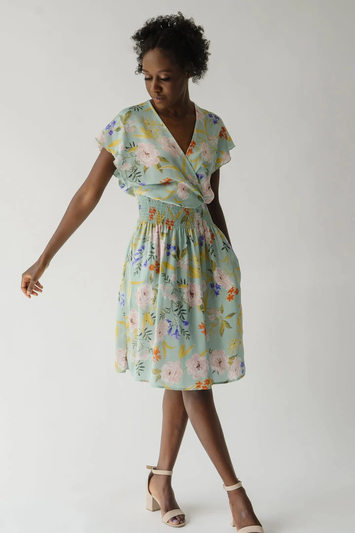 Piper & Scoot The Markell Smocked Dress In Mint