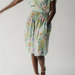 Piper & Scoot The Markell Smocked Dress In Mint