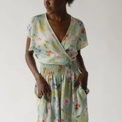 Piper & Scoot The Markell Smocked Dress In Mint