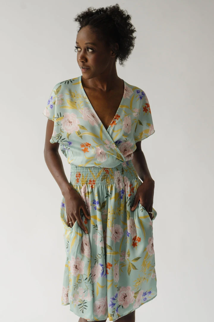 Piper & Scoot The Markell Smocked Dress In Mint