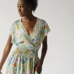 Piper & Scoot The Markell Smocked Dress In Mint