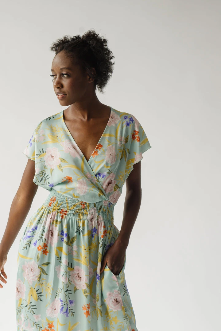 Piper & Scoot The Markell Smocked Dress In Mint