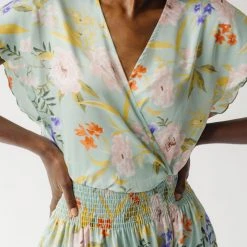 Piper & Scoot The Markell Smocked Dress In Mint