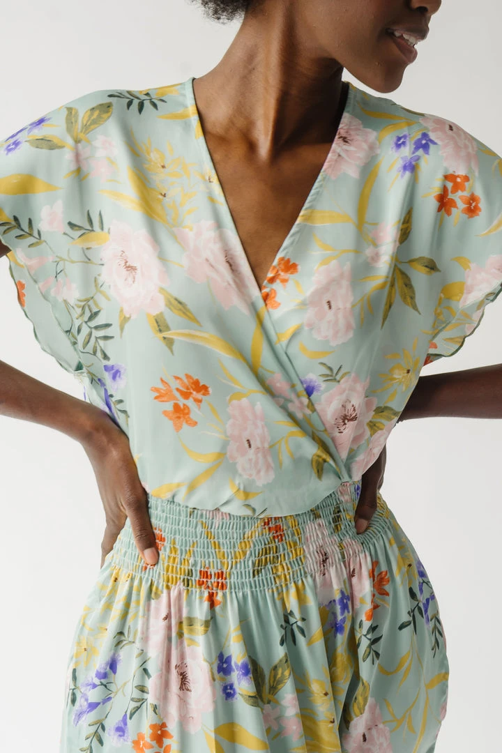 Piper & Scoot The Markell Smocked Dress In Mint