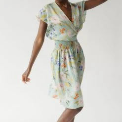 Piper & Scoot The Markell Smocked Dress In Mint