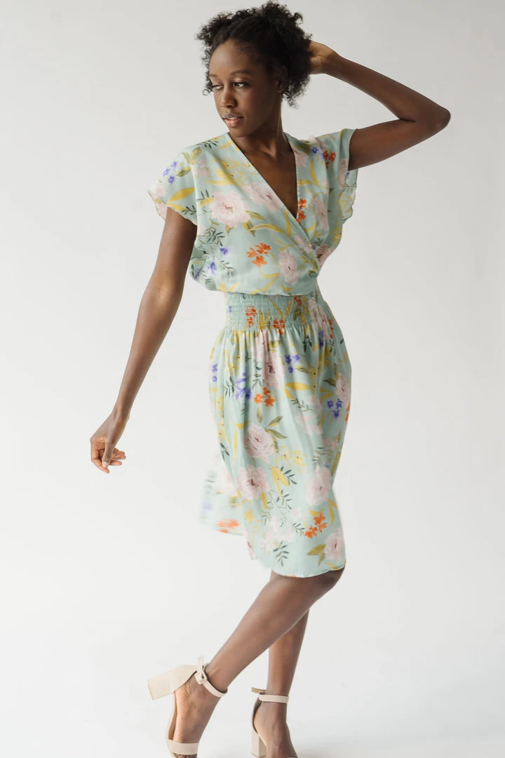 Piper & Scoot The Markell Smocked Dress In Mint