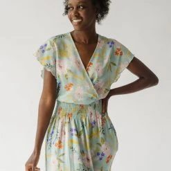 Piper & Scoot The Markell Smocked Dress In Mint