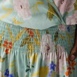 Piper & Scoot The Markell Smocked Dress In Mint