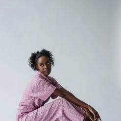 Piper & Scoot The Kutcher Plaid Bottom In Pink Bottoms + Jumpsuits