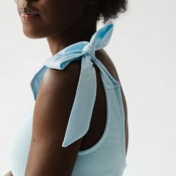 Piper & Scoot The Collin Ribbed Bodysuit In Light Blue