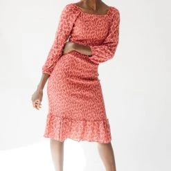 Dresses Piper & Scoot: The Arvy Smocked Midi Dress In Pink