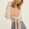 Piper & Scoot Tops The Jorrin Open Front Cardigan In Oatmeal