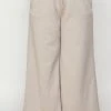 Piper & Scoot The Ronnie Textured Wide Leg Pant In Warm Grey