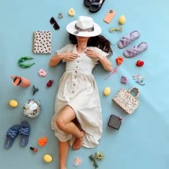 Piper & Scoot Dresses The Helga Button Down Midi Dress In Natural