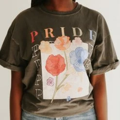 Tops Piper & Scoot: The Pride Graphic Tee In Charcoal
