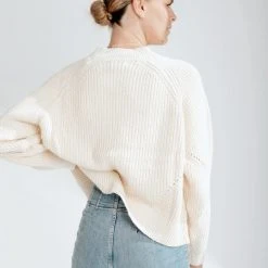 Piper & Scoot The Garda Front Tie Cardigan In Cream