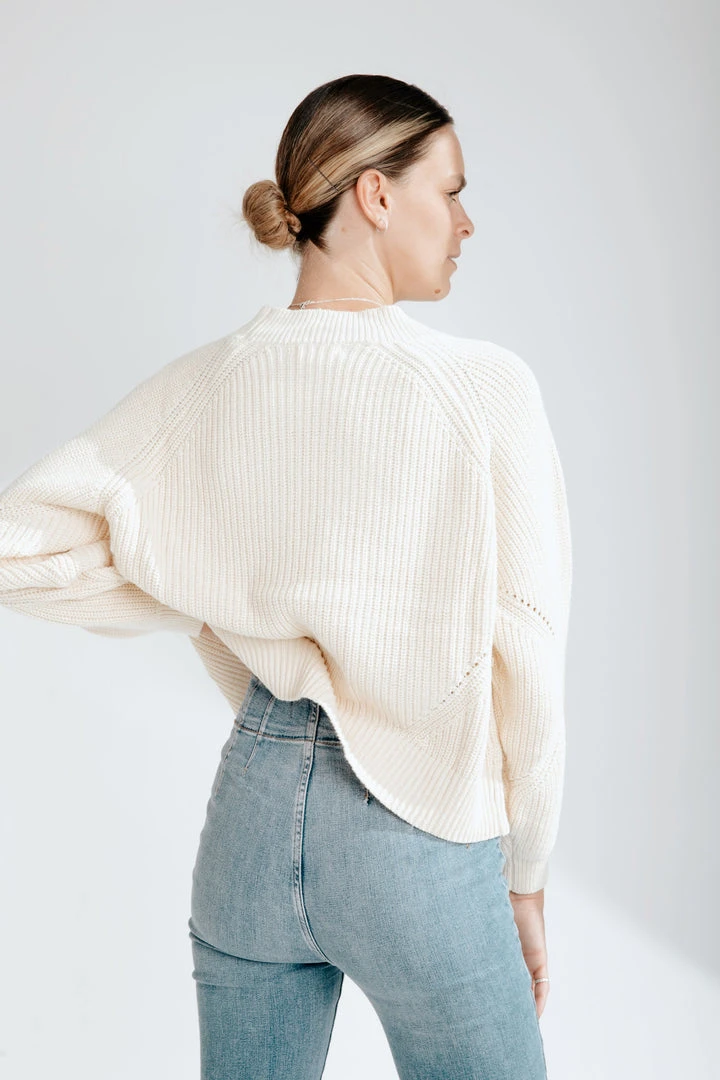 Piper & Scoot The Garda Front Tie Cardigan In Cream