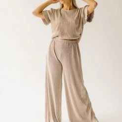 Piper & Scoot The London Shimmer Blouse In Lavender Grey Tops