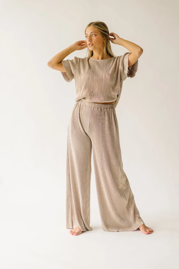 Piper & Scoot The London Shimmer Blouse In Lavender Grey Tops