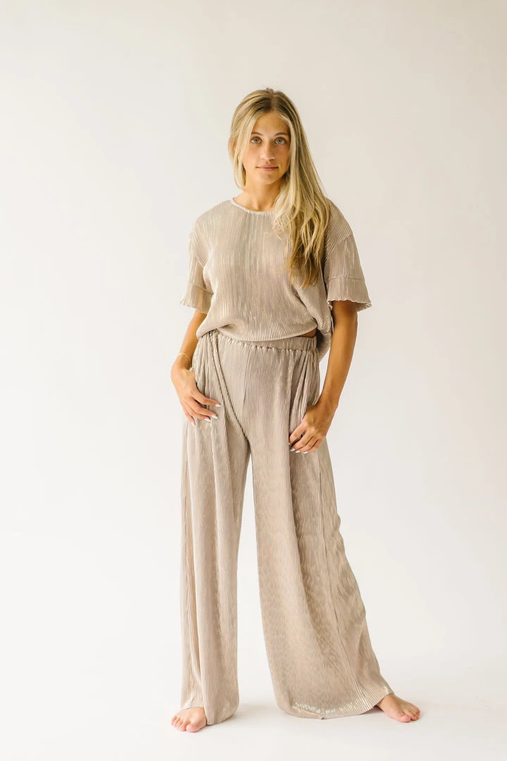 Piper & Scoot The London Shimmer Blouse In Lavender Grey Tops