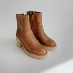 Piper & Scoot Free People: James Chelsea Boot In Tan Leather