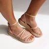 Piper & Scoot Shoes Free People: The Vivienne Strappy Sandal In Coral Sands