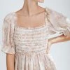 Piper & Scoot The Tobias Smocked Floral Dress In Natural