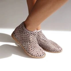 Piper & Scoot Free People: The Cayne Woven Shoeboot In Pale Orchid Shoes