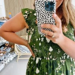 Piper & Scoot The Watson Floral Dress In Green Dresses