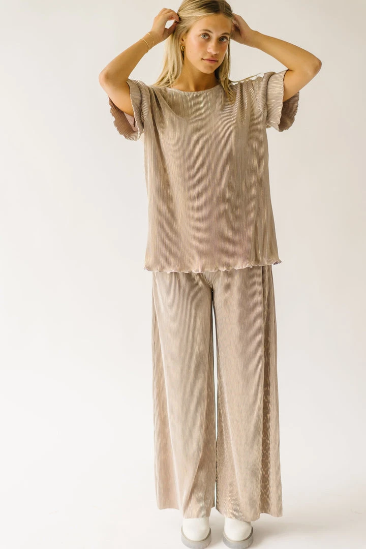 Piper & Scoot The London Shimmer Blouse In Lavender Grey Tops