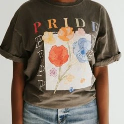 Tops Piper & Scoot: The Pride Graphic Tee In Charcoal