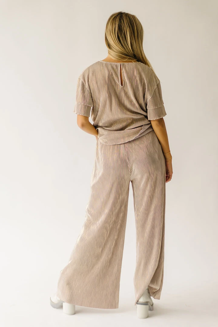 Piper & Scoot The London Shimmer Blouse In Lavender Grey Tops