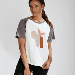Piper & Scoot Tops The Trixie Abstract Tee In Charcoal