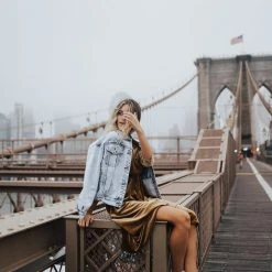 Piper & Scoot The Isla Velvet 3/4 Sleeve Wrap Dress In Gold