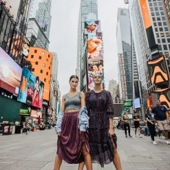 Piper & Scoot The Ugoh Shimmer Skirt In Purple