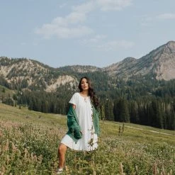 Piper & Scoot The Roberson Tie Detail Dress In White Dresses