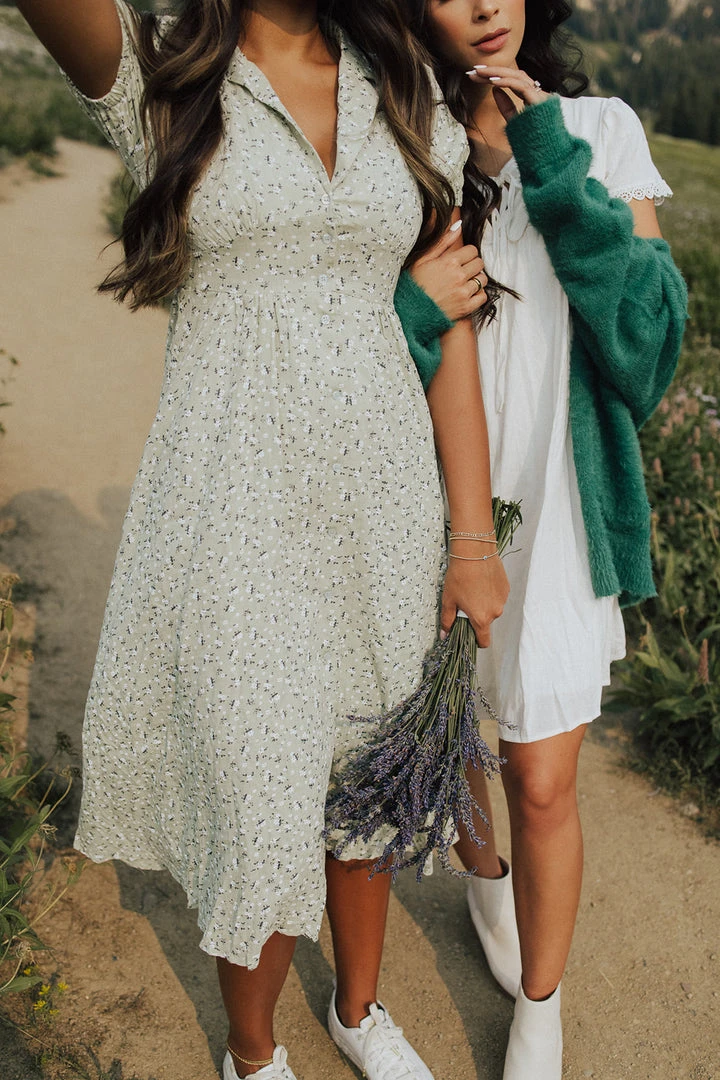 Piper & Scoot The Roberson Tie Detail Dress In White Dresses